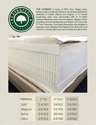 natural beds organic 11" THE ULTIMATE LATEX mattress
